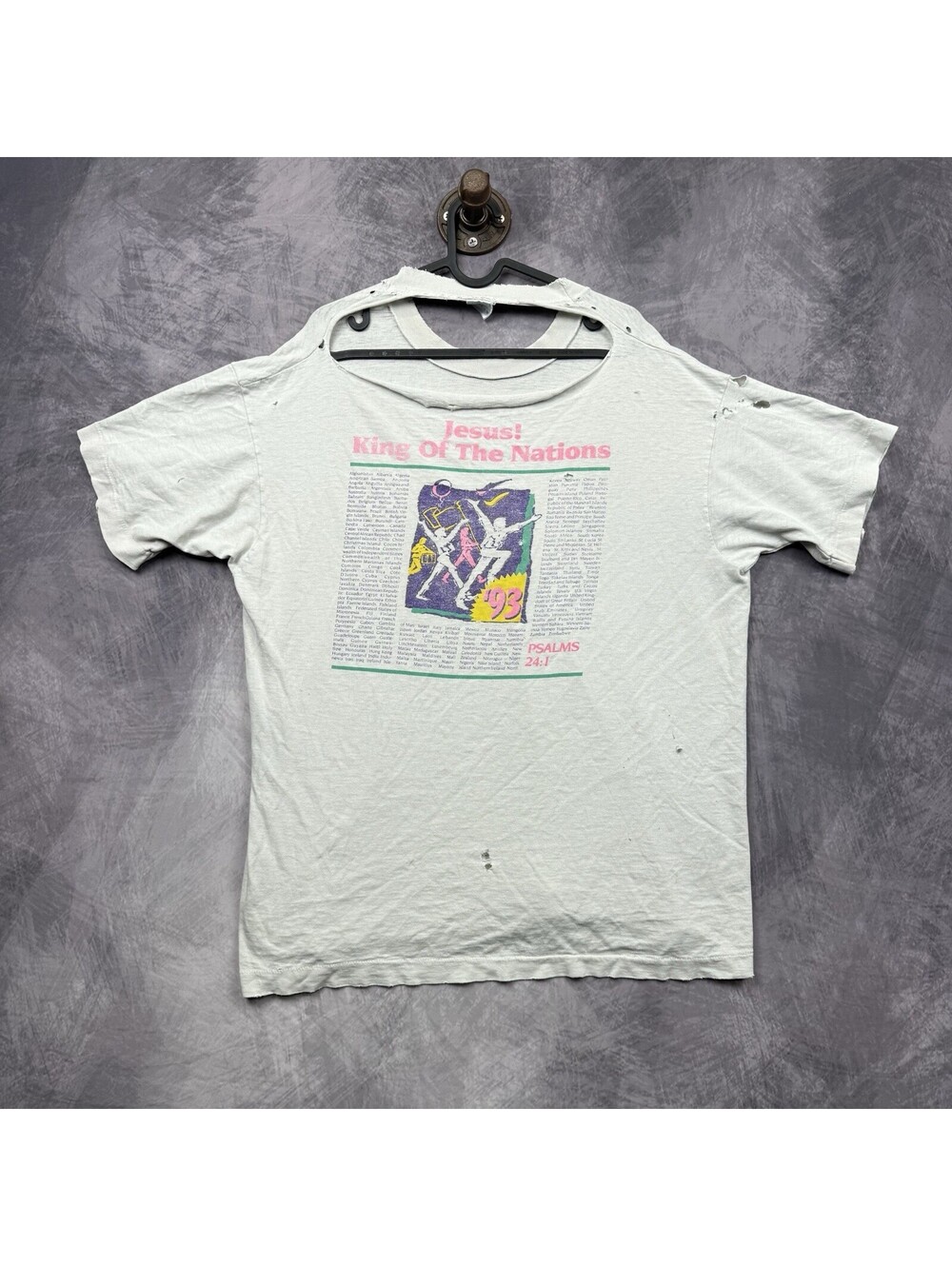 Vintage March For Jesus Shirt Mens XL White 90s Single Stitch Grunge Made In USA